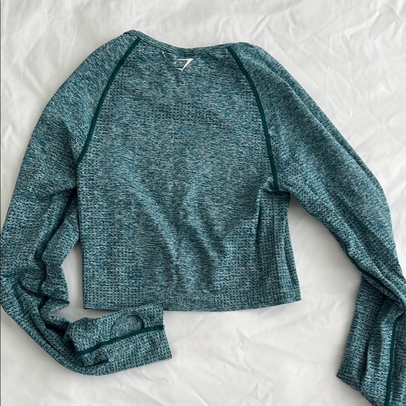 Gymshark Teal Long Sleeve Crop Top - Picture 5 of 5